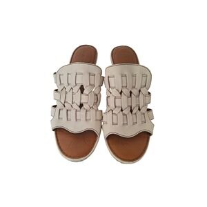 Born White open toe leather hell sandals size 9/40.5